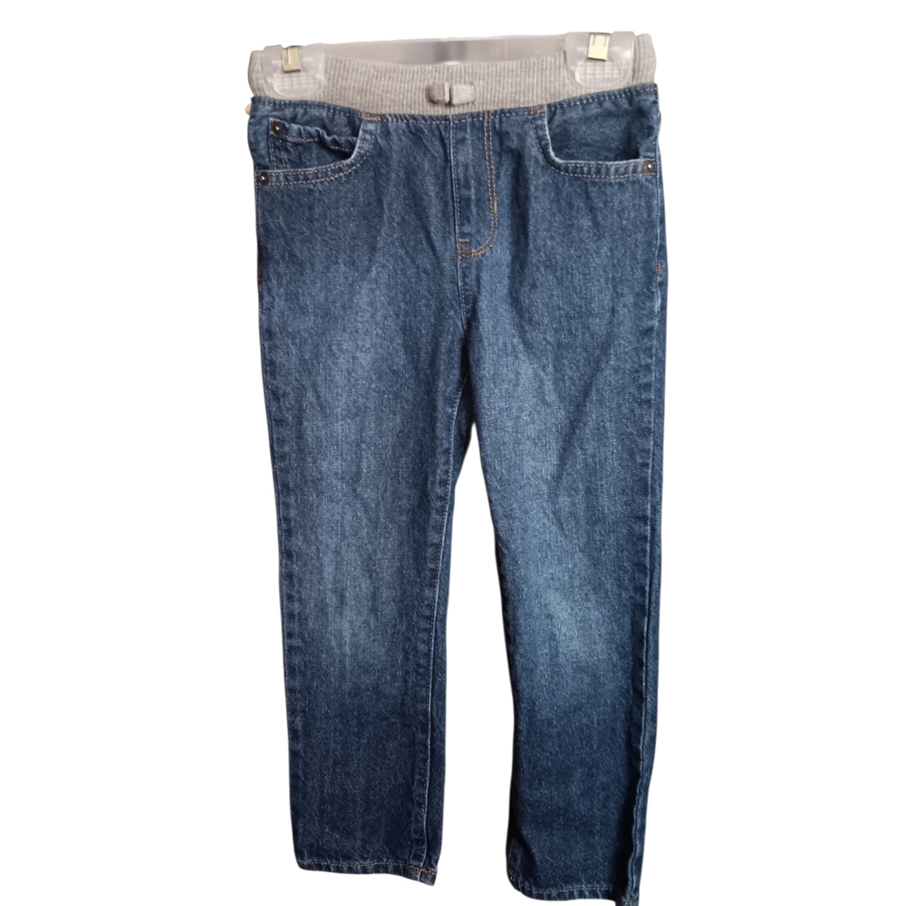 The Children's Place Blue Denim Jogger Jeans with Gray Waistband ♡